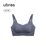 ubras提托侧收大杯背勾文胸大胸显小女士内衣女聚拢胸罩深灰蓝XXL