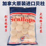晨臻加拿大进口超大帆立虾夷贝柱扇贝肉鲜活冷冻瑶柱新鲜带子海鲜1kg