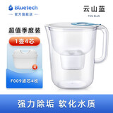聚蓝（bluetech） 净水壶使系列F009过滤水壶除氯水垢有机物重金属厨房自来水过滤器滤芯 天使系列--1壶4芯--蓝