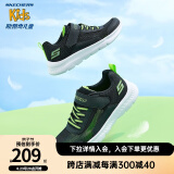 SKECHERS斯凯奇童鞋儿童运动鞋新款夏季易弯折男女童透气网鞋319300L 男童/黑色/柠檬色/BKLM 38码