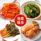 韩食府辣白菜泡菜组合4袋装韩国风味延边朝鲜族泡菜下饭菜多种可选 【泡菜组合E：共1315g】