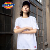 Dickies 基础款纯色圆领短袖T恤 男女同款 DK007093  白色 XXL
