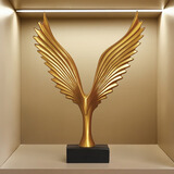 贝汉美（BHM）高档轻奢酒柜装饰品摆件工艺品办公室电视柜玄关柜摆设高端大气 【大展宏图】雄鹰展翅