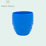 MARCUS&MARCUS婴儿宝宝硅胶学饮杯儿童水杯幼儿园家用杯子防摔防滑 蓝色 230ml