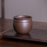 漢唐宜兴紫砂茶杯手工茶水杯原矿功夫茶具单杯主人杯茶盏泡茶杯子 紫泥 大肚杯 110mL