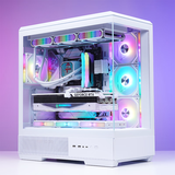 爱国者（aigo）星璨岚 大岚白色 游戏电脑台式主机箱 支持双360水冷/ATX主板/四面快拆/270°海景房/5090显卡