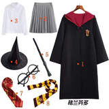 梓嘉福六一儿童节演出服小朋友魔法袍披风哈利波特COS服霍格沃茨巫师袍 格兰芬多八组合（女） 均码 (155)