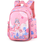 Edison爱迪生小学生书包女1-3年级轻便防泼水大容量卡通儿童背包22992-6