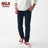 无印良品 MUJI 男式 弹力 牛仔 修身裤 裤子 长裤 休闲裤 AEA06A1A 深藏青色 30inch