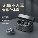 蛇圣 HOLY SERPENTC5【柏林之声丨超感音质】 开放式真无线蓝牙耳机双耳高端不入耳夹耳式运动跑步音乐耳机非骨传导 灰黑色【开放式新概念】