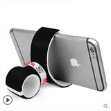 斯蒂格勒车载手机支架 导航三星苹果6卡扣式方向盘汽车用出风口座 炫酷黑