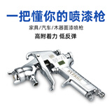 实岩正品W-71气动油漆喷枪家具木器汽车面漆喷漆枪高雾化喷漆底漆枪 W-71压送试《不带壶》备注口径