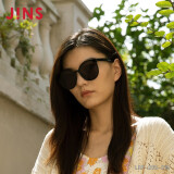 睛姿（JINS）太阳镜女平面镜轻量镜框TR90时尚防晒墨镜眼镜LRF20S215 94黑色