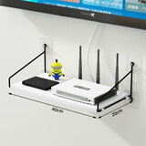 百目源（BAIMUYUANN）墙上置物架一字隔板免打孔客厅厨房卧室现代简约壁挂墙面墙壁搁板 升级款-黑架白板40*20