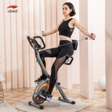 雷克 室内动感单车家用磁控健身车静音可折叠卧式运动自行车健身器材 BC2280橙+灰（带心率带拉绳）