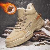 昌祥回力棉鞋男鞋冬季高帮休闲鞋加绒保暖板鞋子男冬天工作工装北方雪地靴  MD-998卡其色 -加棉 42