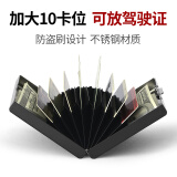 杜尔防盗刷金属卡包男士不锈钢卡片包女防消磁卡包小巧银行卡盒驾驶证 钛黑
