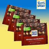 瑞特滋（RITTER SPORT） 德国进口全榛子果仁牛奶黑巧克力排块100g*4块瑞特斯波德 全榛子牛奶巧克力100g*4块（27.4.20到期）