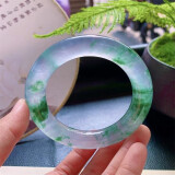 翡翠祥 翡翠手镯A货天然缅甸翡翠玉石玉镯名媛气质冰种阳绿帝王绿正圈飘花镯子送情人节生日礼物【付定金】 高冰飘花，已联系客服选货，尾款1000