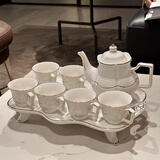 喜佰盛 茶具整套 乔迁之喜搬家礼物陶瓷茶具结婚送新人轻奢礼盒茶杯套装 欧式杯具套装【021】礼盒款