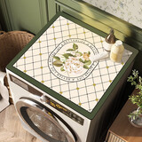 钟爱一生清池系列滚筒洗衣机盖布防尘罩冰箱盖垫防晒遮阳防水垫皮革吸水垫 窗前玫瑰 50*60cm【适用洗衣机等】