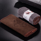 言殊茶布茶巾吸水加厚养壶巾擦养紫砂壶布巾茶台毛巾茶具配件 咖啡色 大/小号茶巾两条装