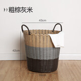 欧凡洛脏衣篮脏衣篓家用脏衣服收纳筐仿藤编大容量收纳筐收衣筐 特大号/高42cm米色渐变