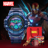 迪士尼（Disney）手表学生机械男孩初中生运动青少年男生中学生礼物儿童电子手表 钢铁侠-渐变紫