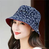 三本青中老年人女士帽子春秋天盆帽中年妈妈薄款遮阳帽秋天老人奶奶布帽