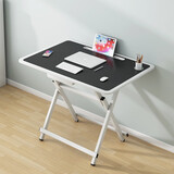 密林折叠书桌学习桌角落电脑桌简约桌子女生卧室小型租房写字桌 黑色单桌 长72宽48高73