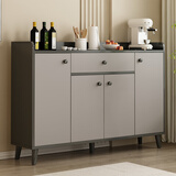 赛初 餐边柜轻奢高端茶水柜客厅靠墙隔断储物柜现代简约家用厨房碗柜 【四门一抽】天空灰120*30*84cm