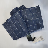 天堂 伞经典苏格兰风格子三折伞晴雨伞简约便携折叠伞批发339s格子伞 十骨加大藏青深蓝大格 10骨