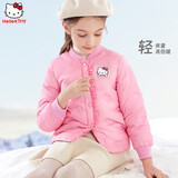 Hello Kitty儿童羽绒服女童羽绒内胆秋冬学生白鸭绒外穿轻薄保暖3281玫红140