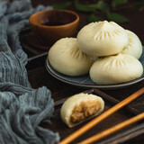五亭 【50g*6只】 扬州特产速冻包子多口味鲜肉包方便速食早餐半成品 萝卜丝包（50g×6只）