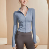 南木熊瑜伽服套装女运动健身服瑜伽裤跑步秋冬长袖上衣普拉提训练速干服 外套M码【90-110斤】