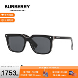 BURBERRY博柏利巴宝莉简约眼镜显脸小男款太阳镜墨镜0BE4337F 379887深灰色镜片