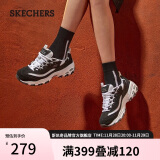 斯凯奇（Skechers）女鞋经典熊猫鞋复古老爹鞋蕾丝厚底小白鞋休闲运动鞋11959