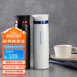 乐扣乐扣（LOCK&LOCK）菲特旋盖轻量保温杯商务情侣水杯子白蓝+黑红450ml*2LHC4131S601