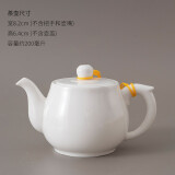 恒古（Heregur）青花陶瓷小号茶壶潮汕功夫茶具茶道配件茶器泡茶壶小容量家用单壶 纯白（200mL）小茶壶200ml