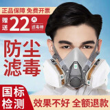 智汇防毒面具面罩防尘口罩活性炭KN95级喷漆工业粉尘打农药防护面罩 6200防毒防尘面具套装+送22片滤棉 喷漆防毒防甲醛有机气体化工气体防装修打磨粉尘面罩