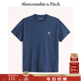 ABERCROMBIE & FITCH【小麋鹿】男装女装情侣装经典小麋鹿圆领短袖T恤KI124-9135 青蓝色 XL (180/116A)