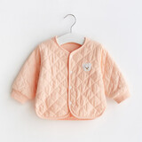 优贝多婴儿外套薄棉夹棉宝宝棉衣男童棉袄女童棉服保暖冬装儿童上衣外套 橘色 90cm