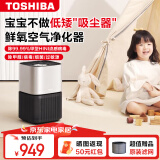 东芝（TOSHIBA）鲜氧桌面空气净化器小型卧室母婴家用除甲醛雾霾灰尘净化机消毒机静音静音小巧 空气净化器 CAF-Z40CN（H）