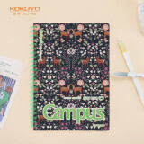 国誉(KOKUYO)Campus软线圈本8mm点线笔记本子·加藤木 A5/80页 绿色 WCN-CSR3815-3