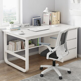 尋巧（SPERMEK） 电脑桌台式家用卧室写字桌简约宿舍书桌学生学习职员办公室桌子 暖白色100CM