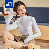 唐狮打底衫女秋冬季衣多穿新款半高领纯色内搭长袖T恤女1