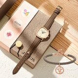 聚利时（Julius）手表女知更鸟利光春华联名优雅学生百搭石英女士手表棕色JA-1436B