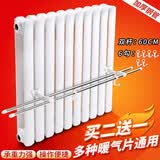 呈爱暖气片晾衣架免打孔多功能带挂钩双层毛巾杆晾衣神器专用置物架 双杆加厚60厘米【6勾】