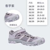 迪卡侬（DECATHLON）儿童洞洞鞋男女童户外运动沙滩鞋香芋紫【23年新】30/31-4856901