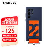 三星（SAMSUNG）Galaxy S22 Ultra 5G原装手机壳 挂绳保护套s22u液态硅胶壳 S22 Ultra【蓝色】